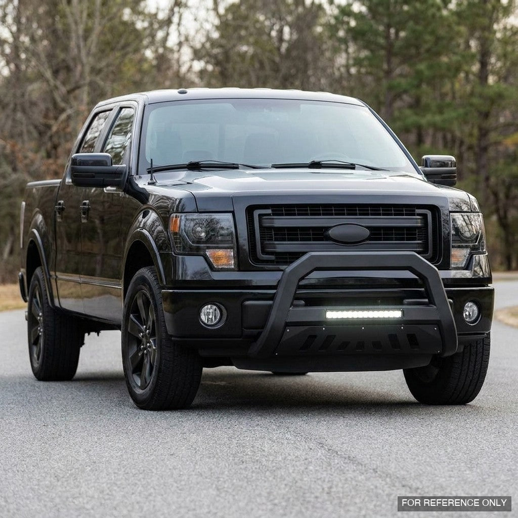 2004-2023 Ford F-150 & 2003-2017 Expedition Advanced Series Bull Guard w/ Built-In LED Light Bar — Matte Black