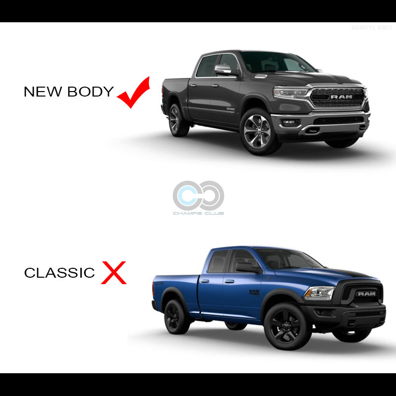 2019-2026 Dodge Ram 1500 5.7 ft Bed Hard Tri-Fold Tonneau Cover - Combo