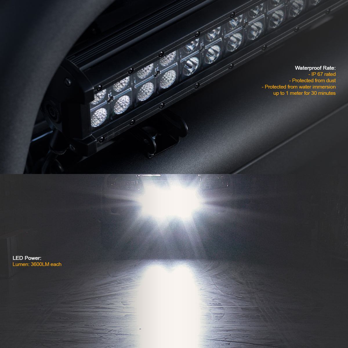 2003-2023 Ford F-150/Expedition & Lincoln Navigator/Mark LT Bull Guard w/ LED Light Bar - Matte Black