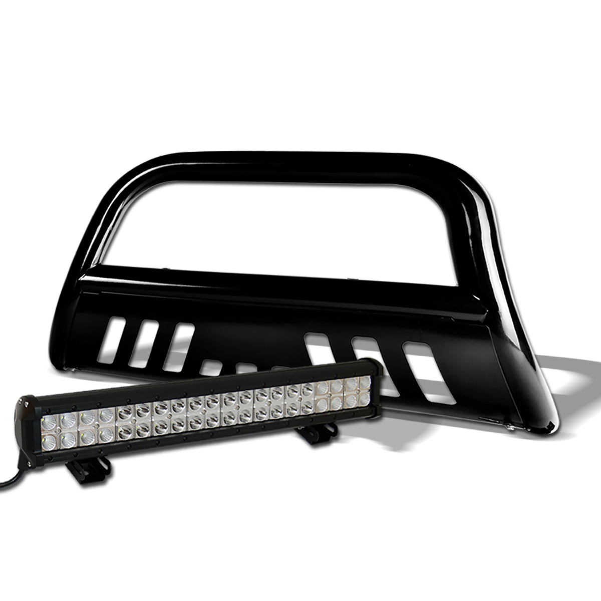 2005-2011 Dodge Dakota Bull Bar + 21.5" LED Light Bar - Black