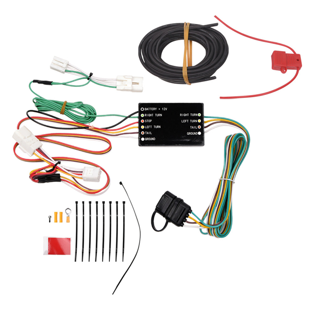 2001-2007 Toyota Highlander & 2006-2011 Hyundai Azera Trailer Wire Harness T-Connector - 4-Way Flat