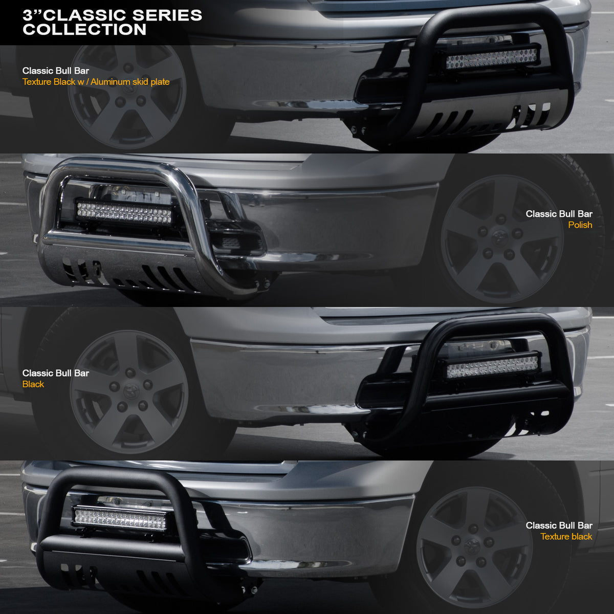 2004-2012 Chevrolet Colorado GMC Canyon Bull Bar + LED Light Bar Combo - Black