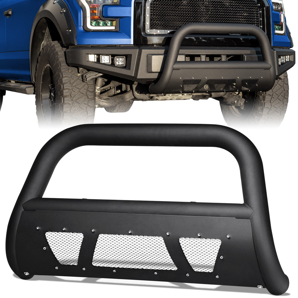 1997-2004 Ford F-150 Bull Guard w/ Mesh Skid Plate - Matte Black