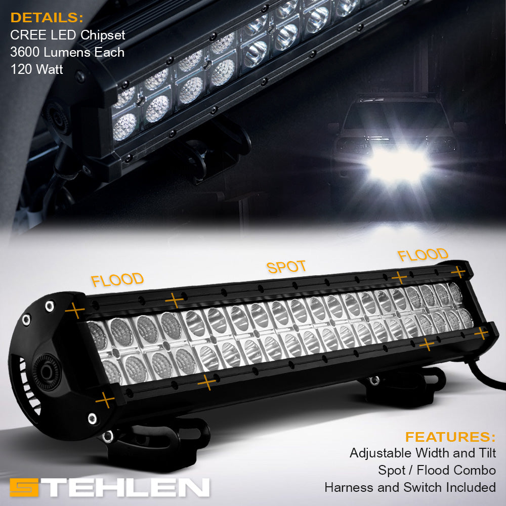 2003-2023 Ford F-150/Expedition & Lincoln Navigator/Mark LT Bull Guard w/ LED Light Bar - Matte Black