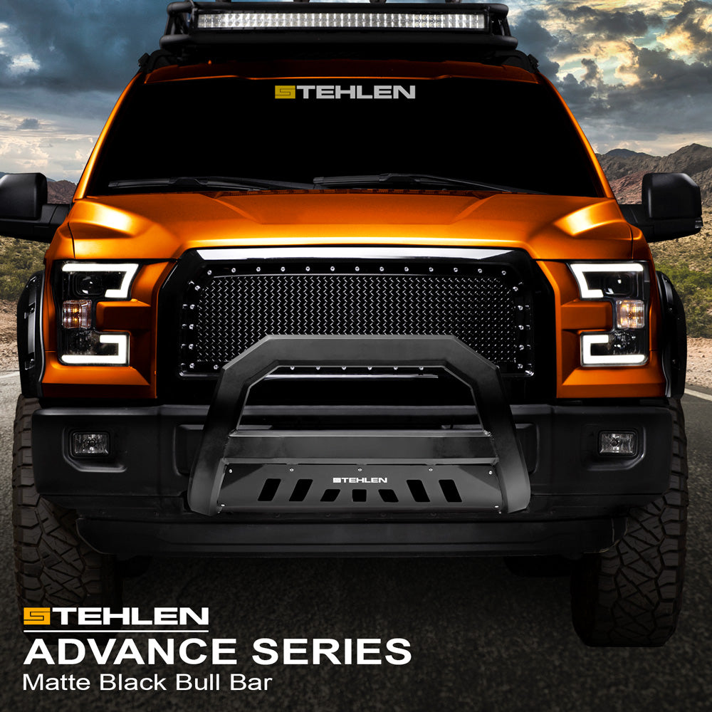 1997-2004 Ford F-150 Advanced Series Bull Guard w/ Skid Plate - Matte Black