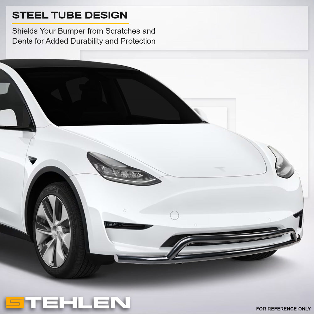 2020-2024 Tesla Model Y Front Bumper Guard Steel - Black