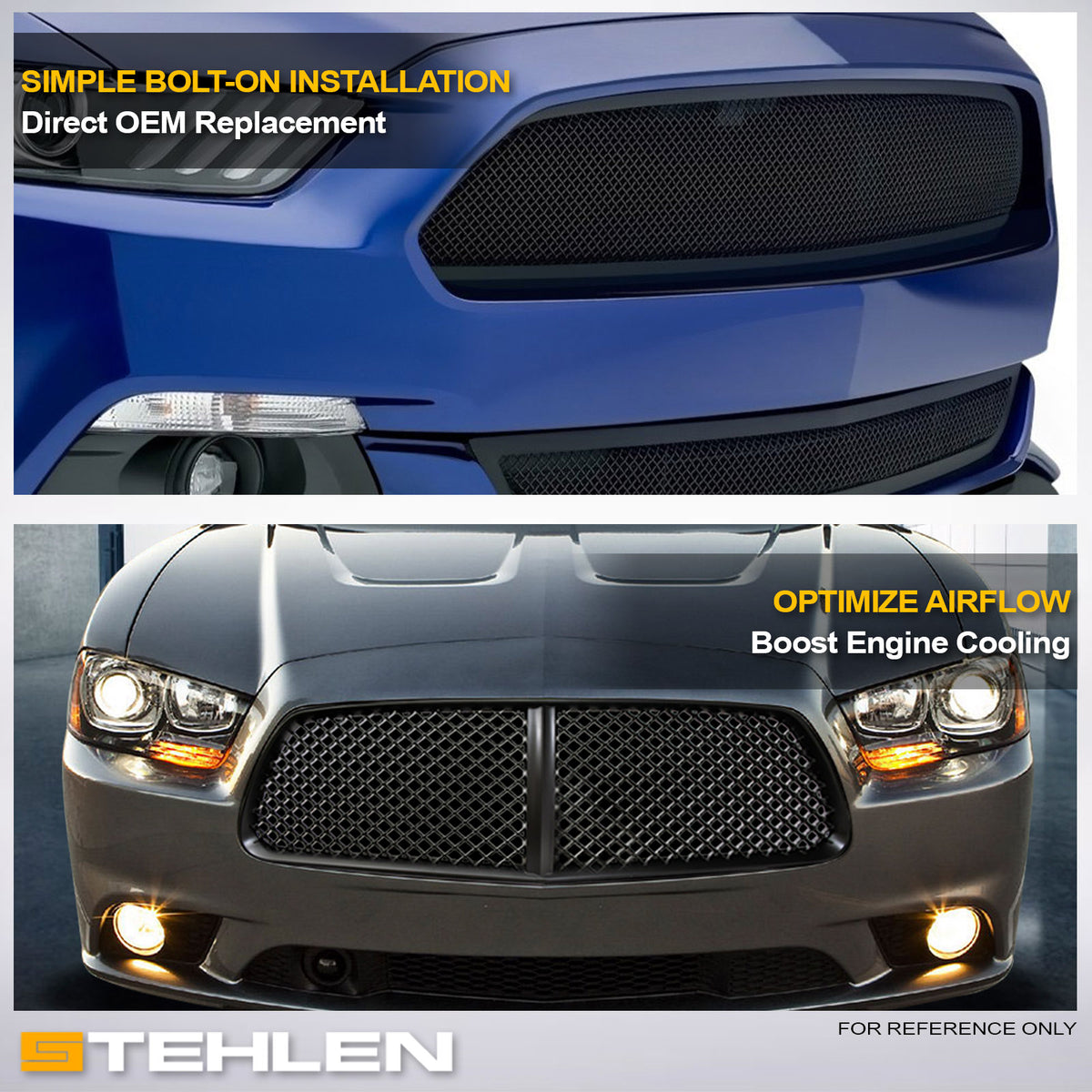 2022-2024 Toyota Tundra Lex Style ABS Front Grille - Glossy Black