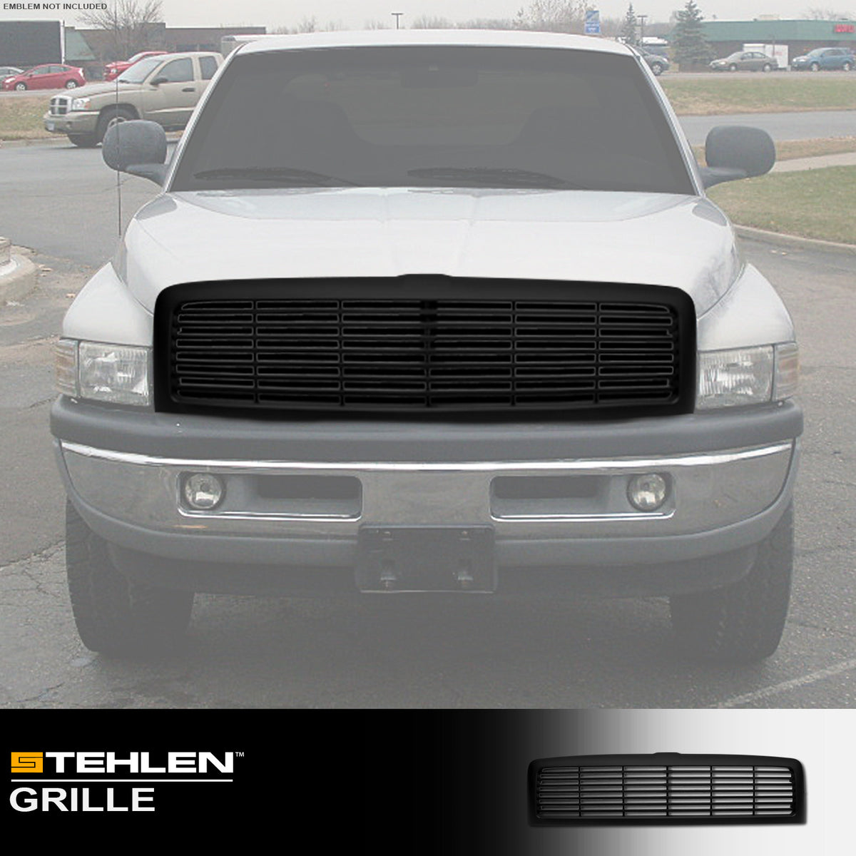 1994-2001 Dodge Ram 1500 & 1994-2002 Dodge Ram 2500/3500 Horizontal Front Grille Matte Black