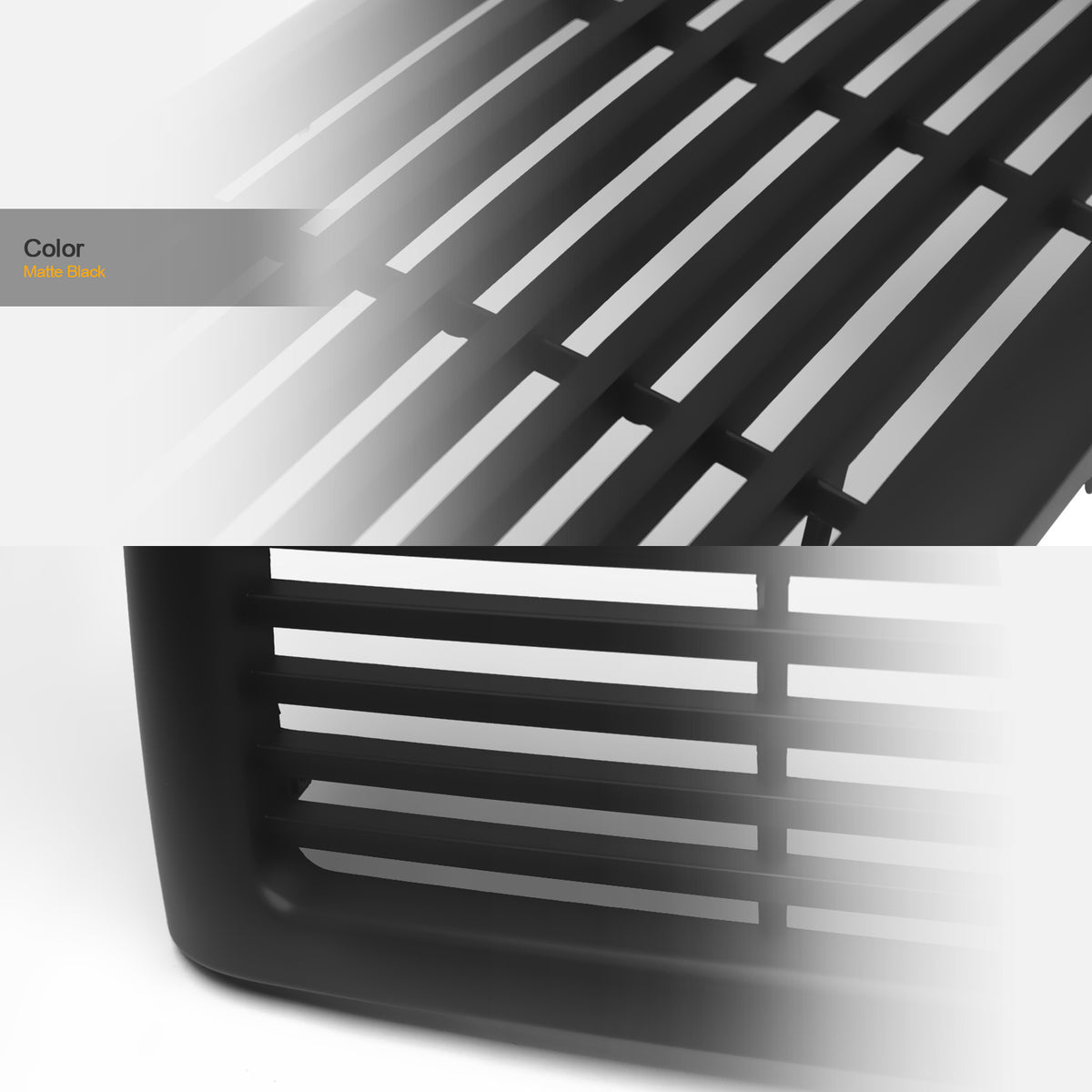 1994-2001 Dodge Ram 1500 & 1994-2002 Dodge Ram 2500/3500 Horizontal Front Grille Matte Black