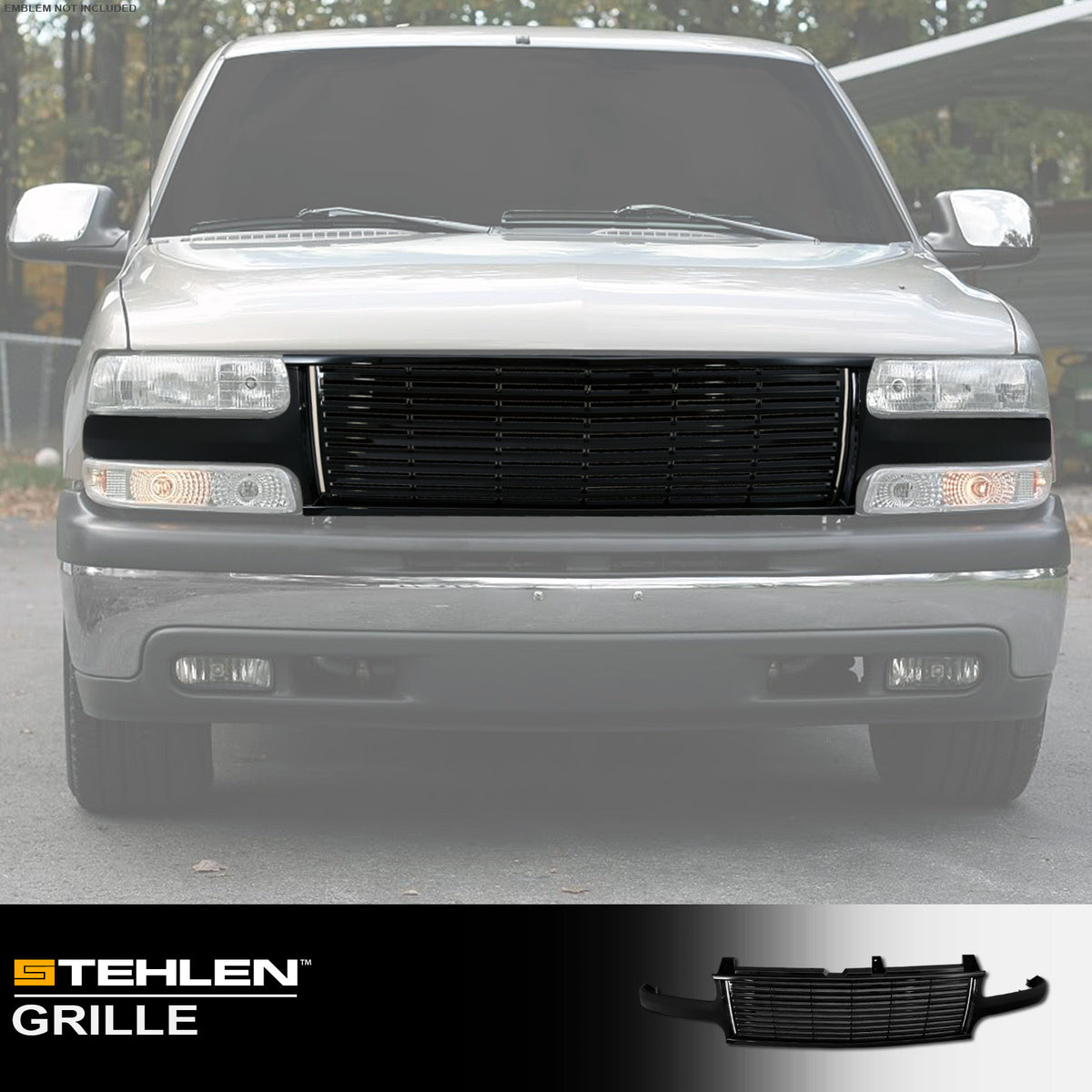 1999-2002 Chevrolet Silverado & 2000-2006 Tahoe/Suburban Front Grille - Black