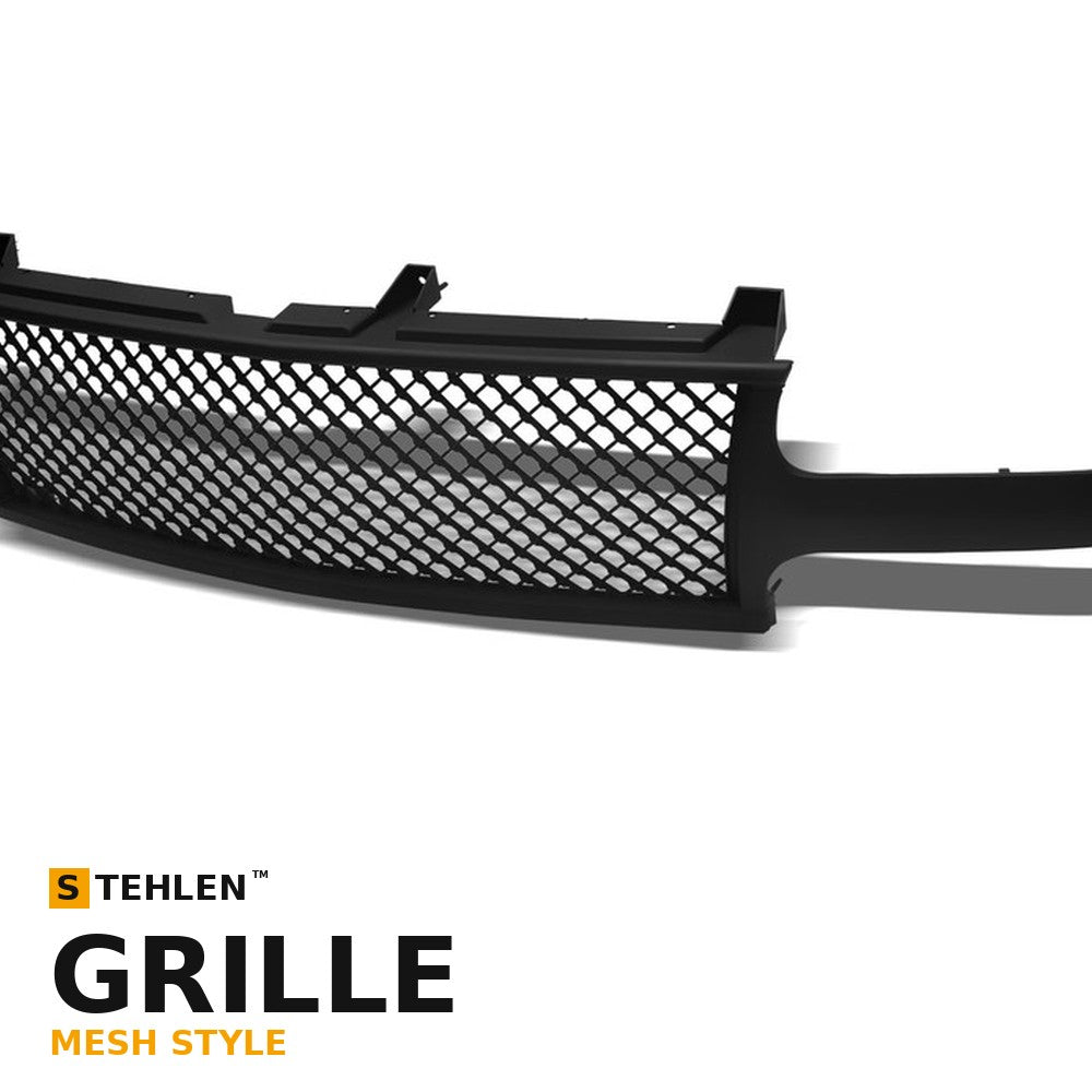 1999-2002 Chevrolet Silverado & 2000-2006 Tahoe/Suburban Mesh Style ABS Front Grille — Matte Black