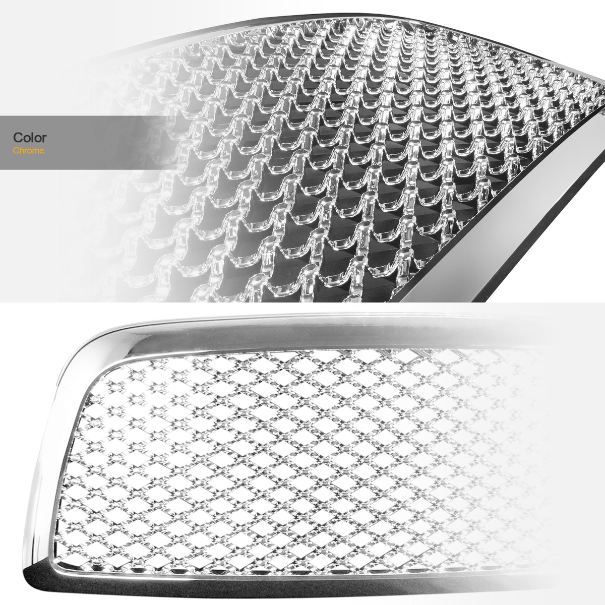 2009-2010 Dodge Ram 1500 & 2011-2012 Ram 1500 Front Grille - Chrome Mesh Style