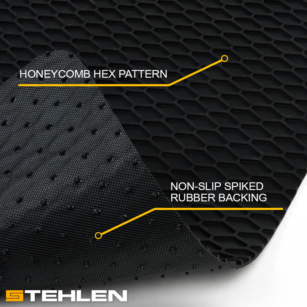 2020-2023 Hyundai Palisade All Weather Rubber Floor Mats 3PC - Black
