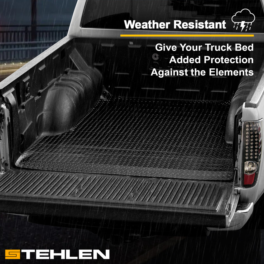 2022-2026 Rivian R1T 4.5 ft Bed Rubber Truck Bed Mat - Diamond Plate