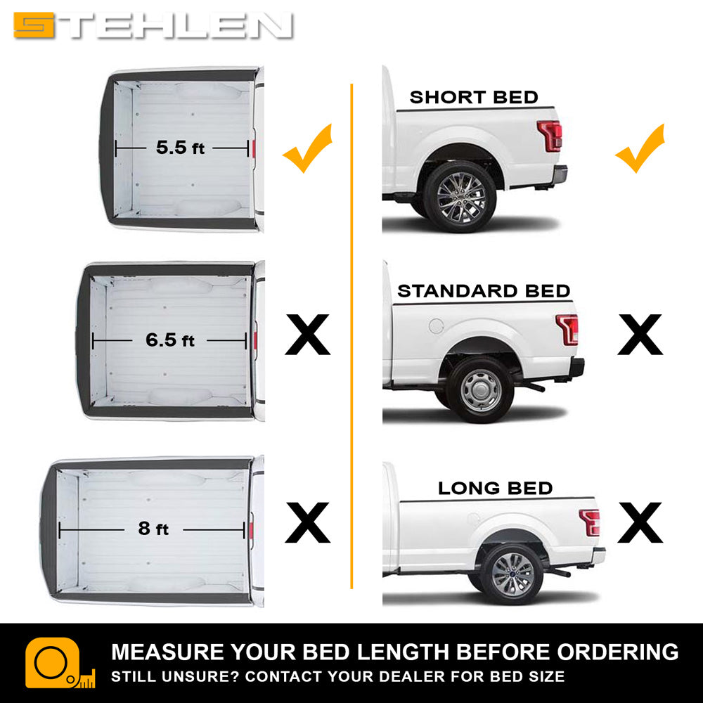 2007-2016 Toyota Tundra 5.5 ft Bed Tri-Fold Tonneau Cover Combo
