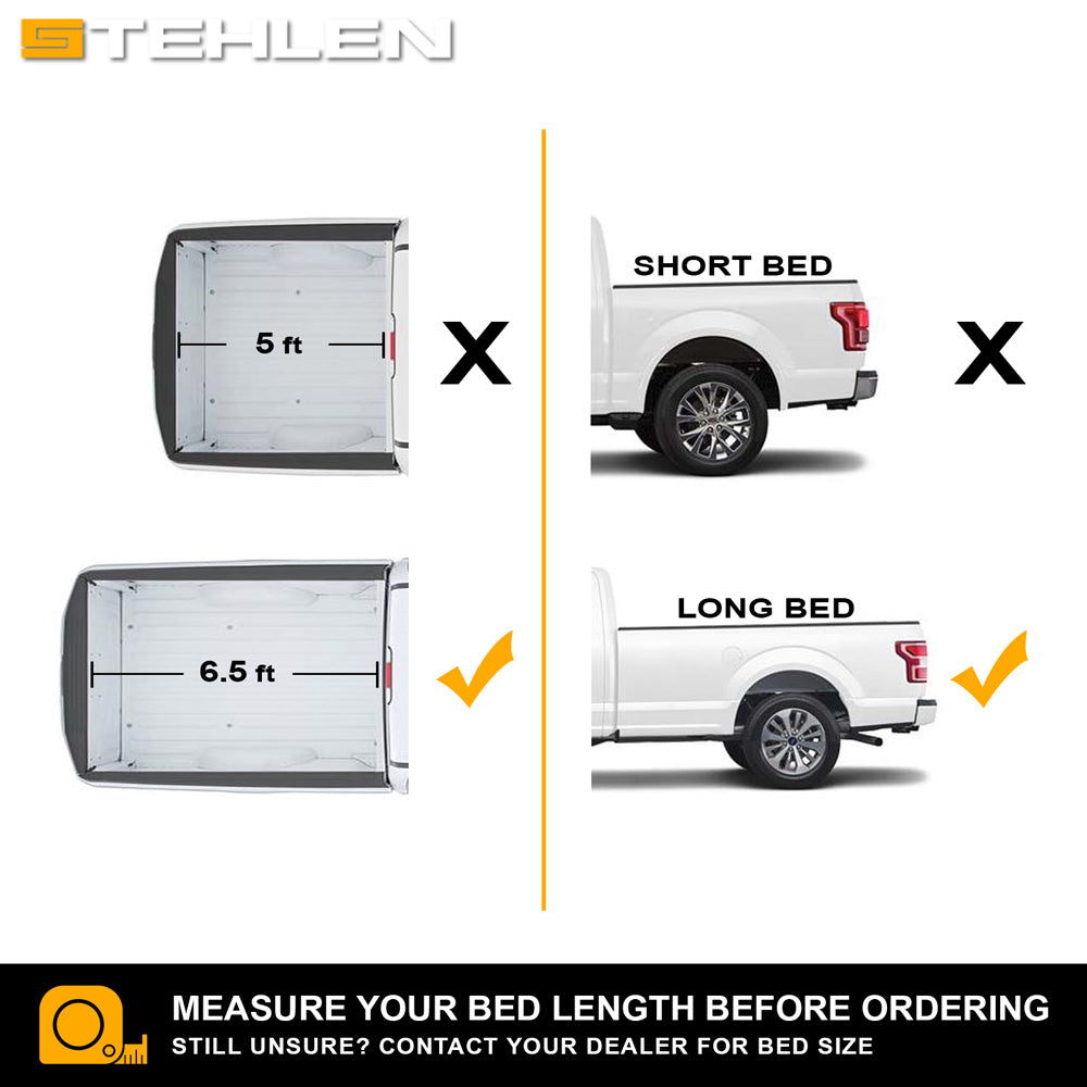 1997-2004 Dodge Dakota 6.5 ft Bed Roll-Up Tonneau Cover Combo w/ LED