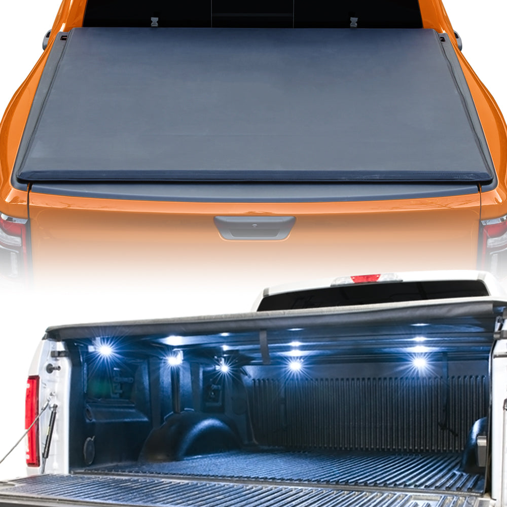 1988-1993 Chevrolet & GMC C/K 1500-3500 6.5 ft Bed Roll-Up Tonneau Cover w/ LED Lights