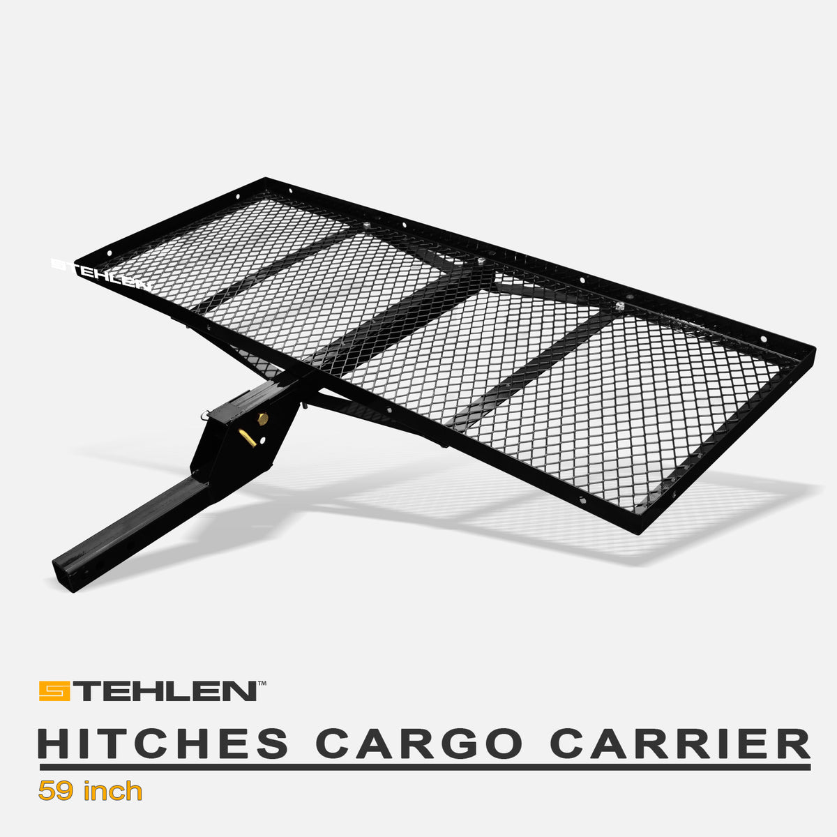 2 in. Receiver Hitch Cargo Carrier 300 lb Fold-Up Tray, 23 x 59 in. - Black